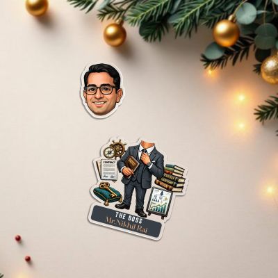 Personalized Bobblehead Caricature Boss Appreciation Table Decor  Gifts for CEOS, Directors & Leaders, Husband, Friends & Colleague  Battery Powered Moving Head Feature